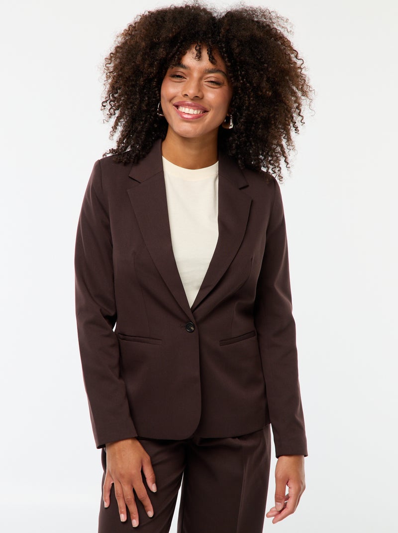 Giacca de tailleur à maniche lunghe Marrone - Kiabi