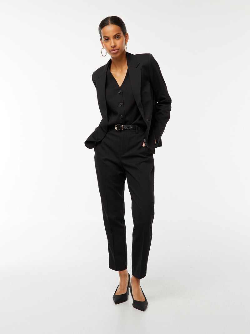 Giacca de tailleur à maniche lunghe nero - Kiabi