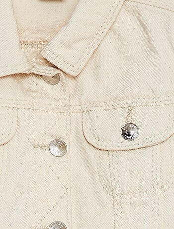 Giacca denim con apertura con bottoni a pressione