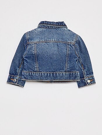 Giacca denim con apertura con bottoni a pressione