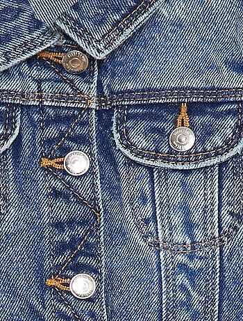 Giacca denim con apertura con bottoni a pressione