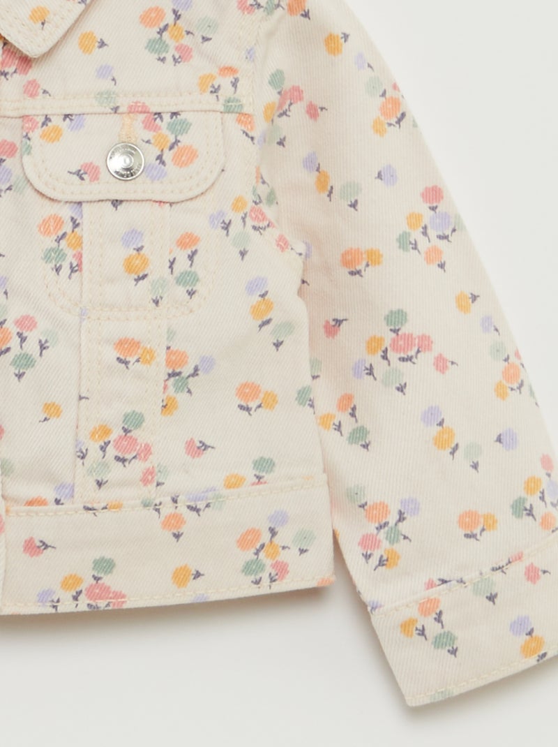 Giacca denim con apertura con bottoni a pressione ROSA - Kiabi