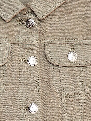 Giacca denim con apertura con bottoni a pressione