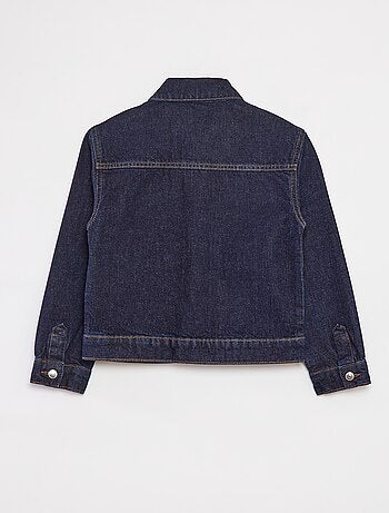 Giacca denim con apertura con bottoni in metallo