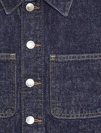 Giacca denim con apertura con bottoni in metallo