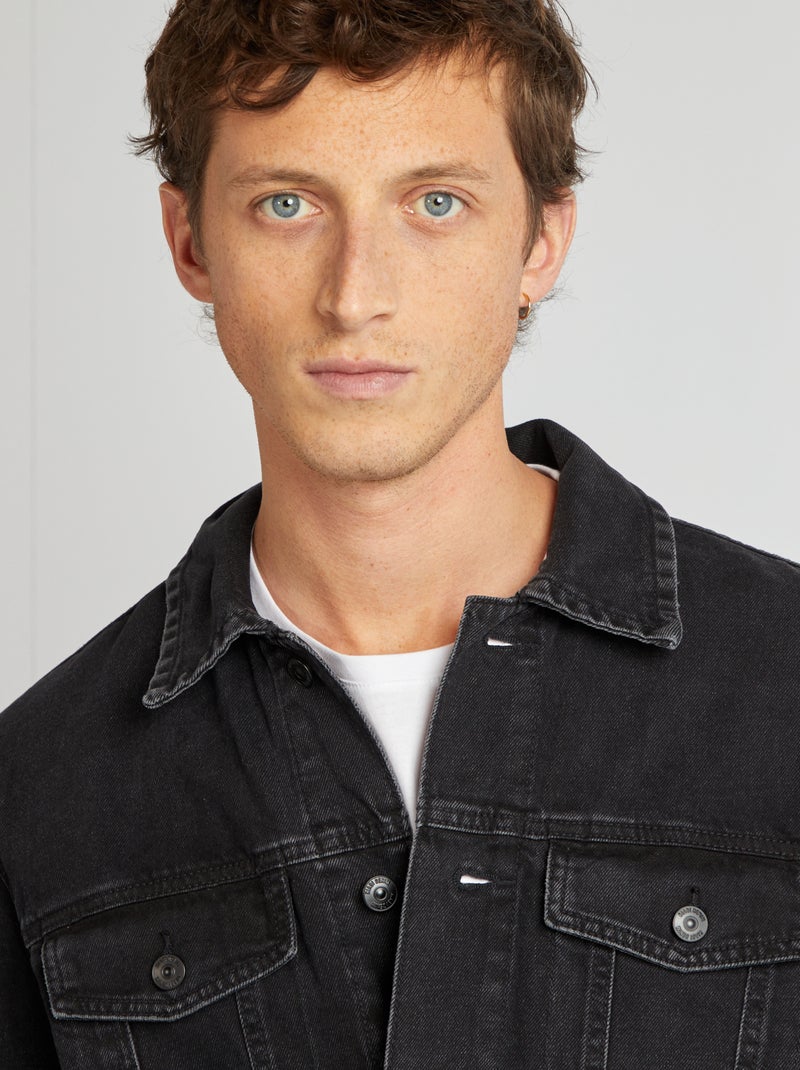 Giacca denim con bottoni GRIGIO - Kiabi