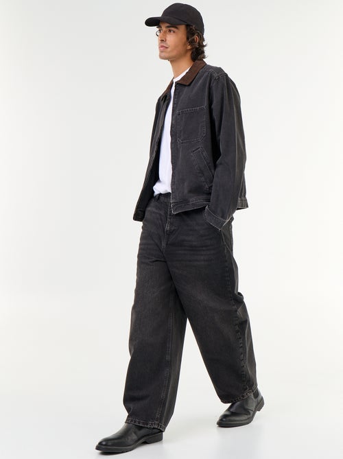 Giacca di jeans con collo in velluto a coste - Kiabi
