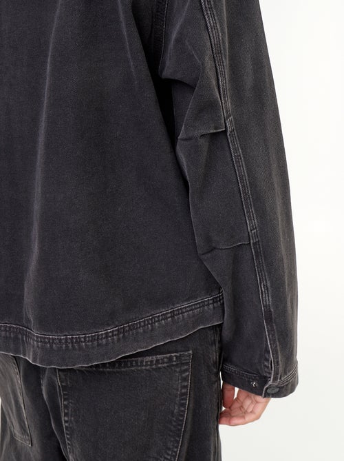 Giacca di jeans con collo in velluto a coste - Kiabi