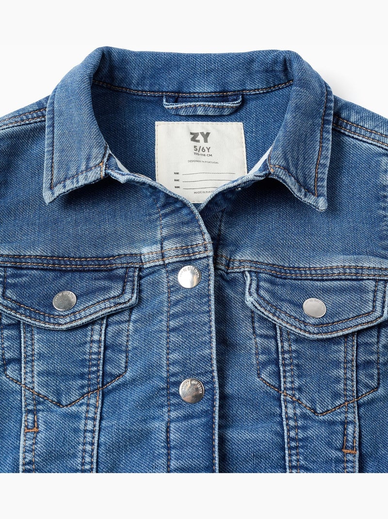 Giacca di jeans con quattro tasche Blu Blu - Kiabi
