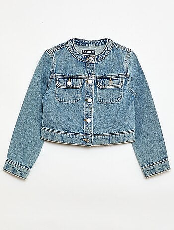 Giacca di jeans con scollo rotondo
