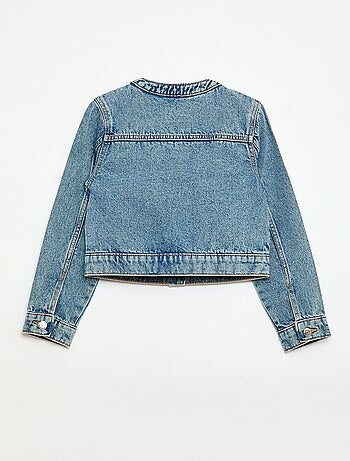 Giacca di jeans con scollo rotondo