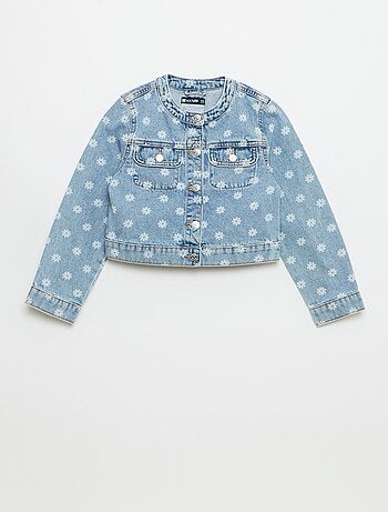 Giacca di jeans con scollo rotondo