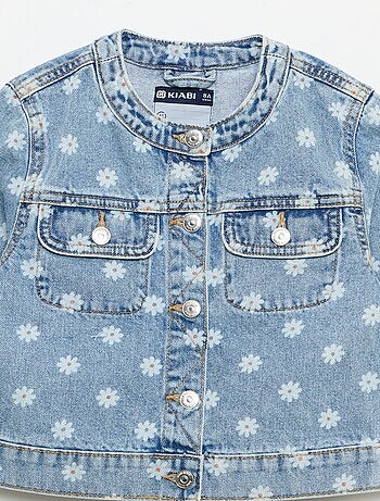 Giacca di jeans con scollo rotondo