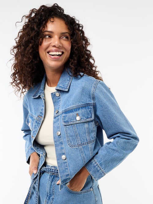 Giacca di jeans con tasche a patta - Kiabi