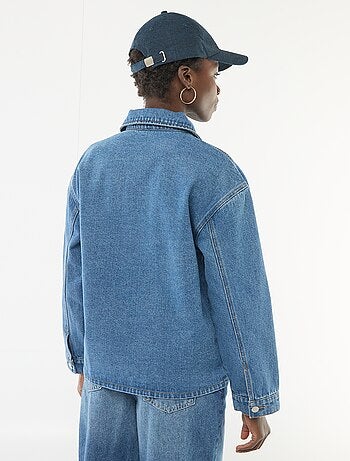 Giacca di jeans con tasche applicate