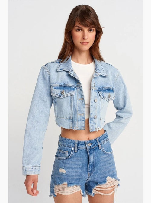 Giacca di jeans cropped da donna dilvin - Kiabi Giacca di jeans cropped da donna dilvin - Kiabi