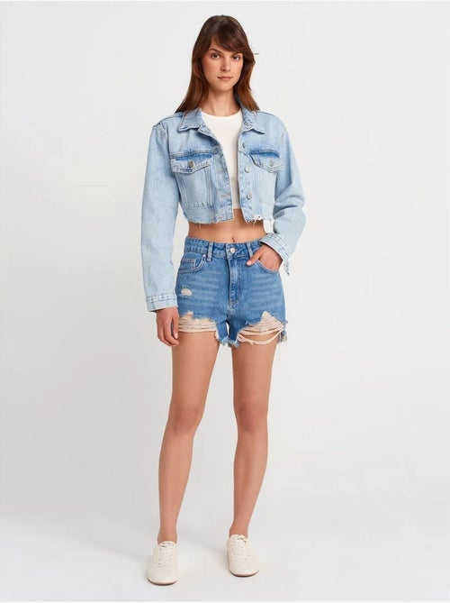 Giacca di jeans cropped da donna dilvin - Kiabi Giacca di jeans cropped da donna dilvin - Kiabi