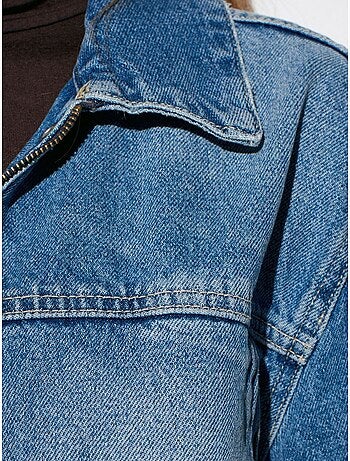Giacca di jeans da donna con cintura dilvin