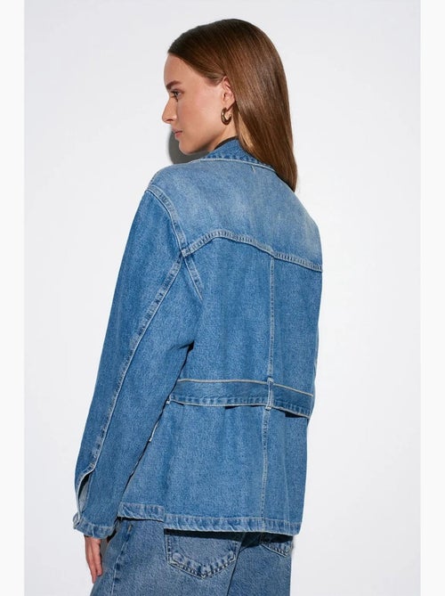 Giacca di jeans da donna con cintura dilvin - Kiabi