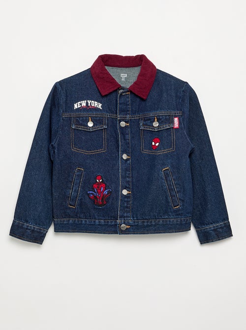 Giacca di jeans 'Marvel' 'Spiderman' con colletto a contrasto - Kiabi