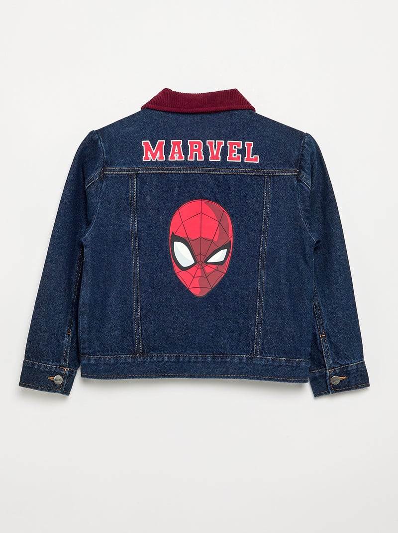 Giacca di jeans 'Marvel' 'Spiderman' con colletto a contrasto Blu - Kiabi