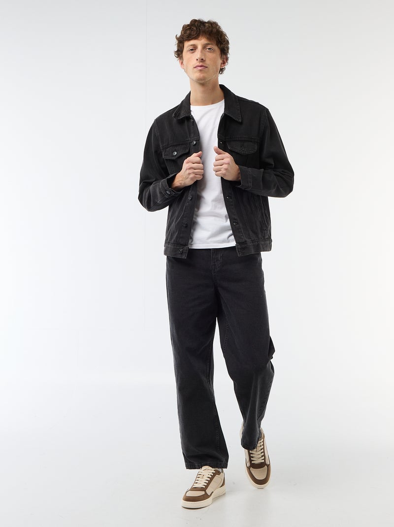 Giacca di jeans Nero - Kiabi