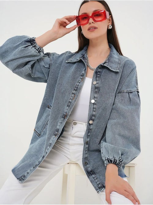 Giacca di jeans oversize con colletto a camicia bdart - Kiabi