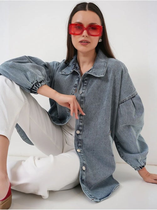 Giacca di jeans oversize con colletto a camicia bdart - Kiabi