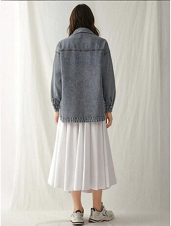 Giacca di jeans oversize con colletto a camicia e tasche bdart