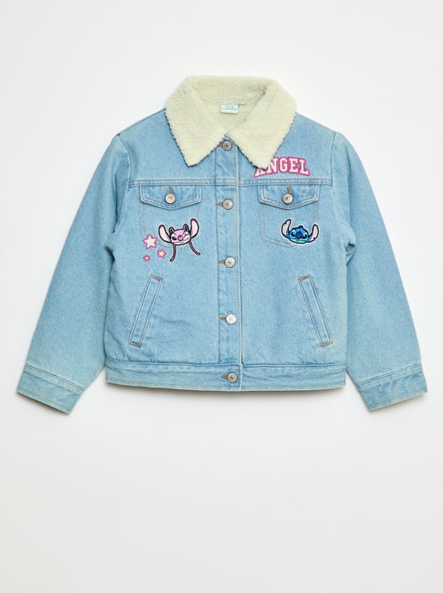 Giacca di jeans 'Stitch' con collo effetto montone - Kiabi