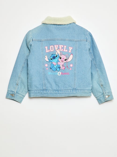 Giacca di jeans 'Stitch' con collo effetto montone - Kiabi