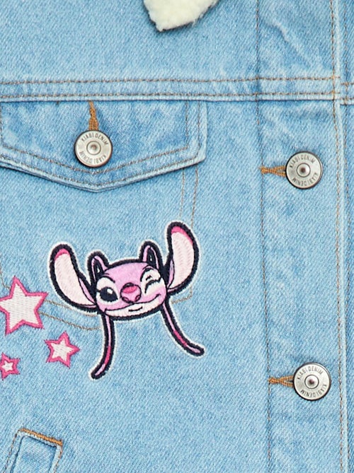 Giacca di jeans 'Stitch' con collo effetto montone - Kiabi