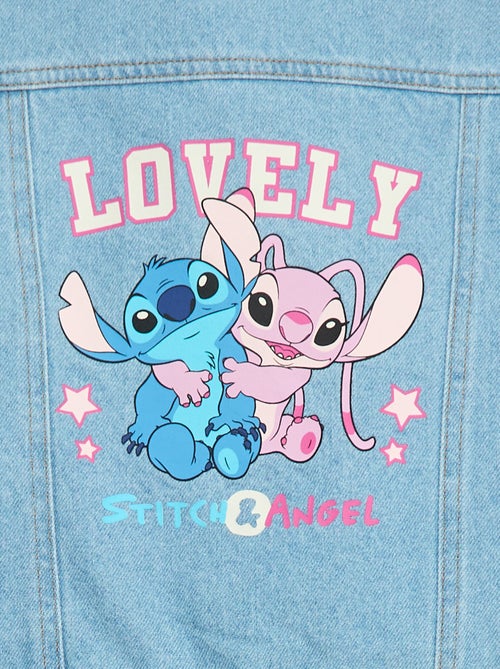 Giacca di jeans 'Stitch' con collo effetto montone - Kiabi