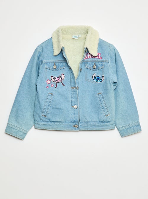 Giacca di jeans 'Stitch' con collo effetto montone - Kiabi