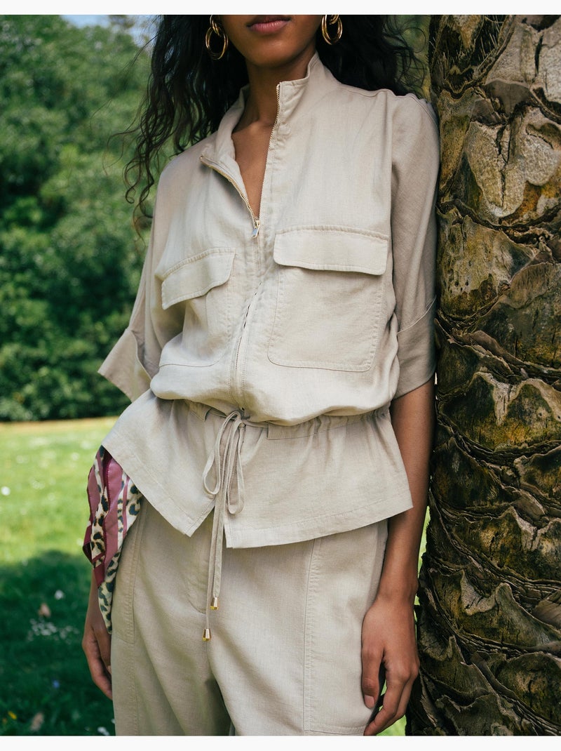 Giacca di lino, mo fashion Beige - Kiabi