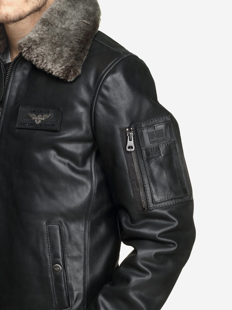 Giacca di pelle - redskins Nero - Kiabi