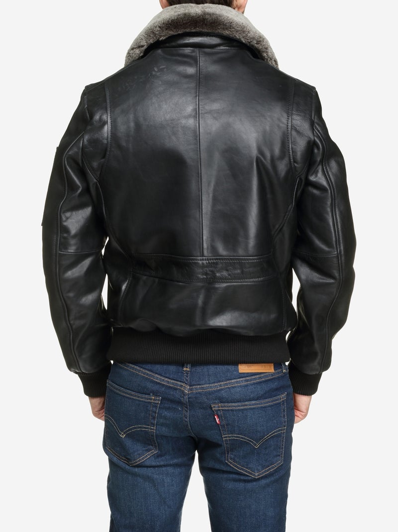 Giacca di pelle - redskins Nero - Kiabi