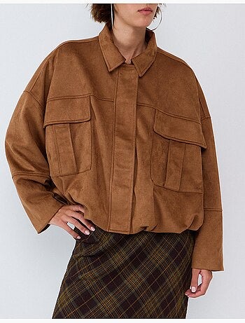 Giacca effetto camoscio, mo fashion