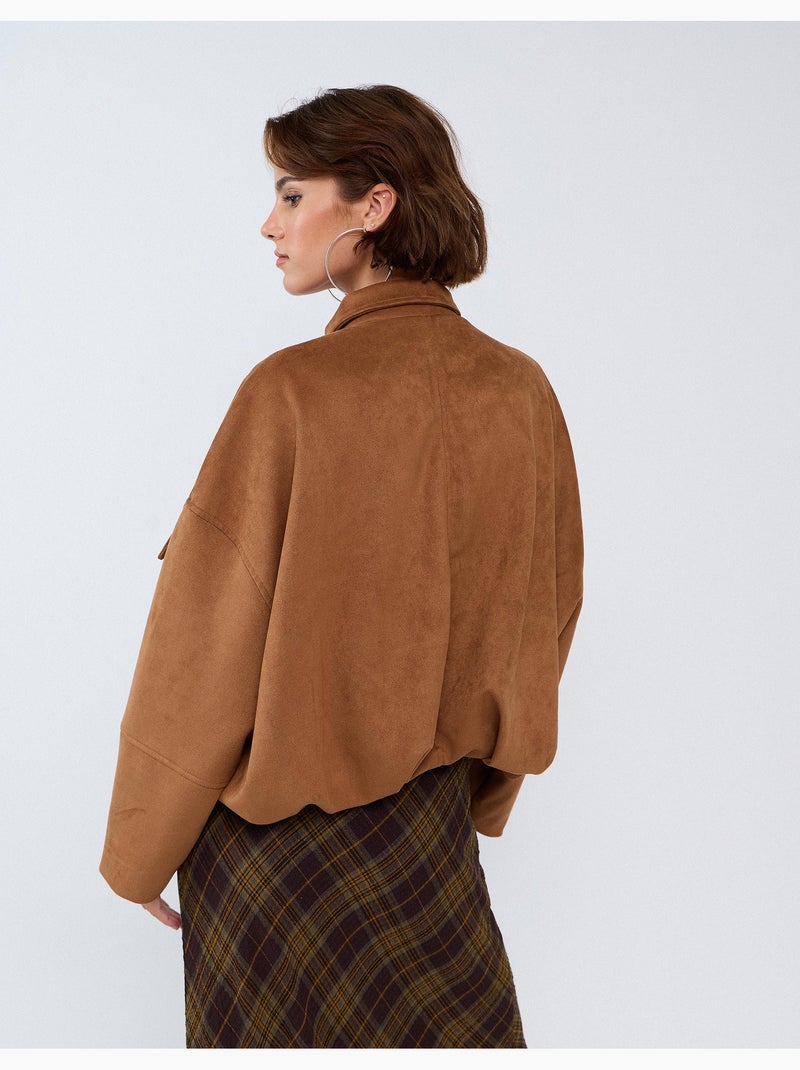 Giacca effetto camoscio, mo fashion Beige - Kiabi