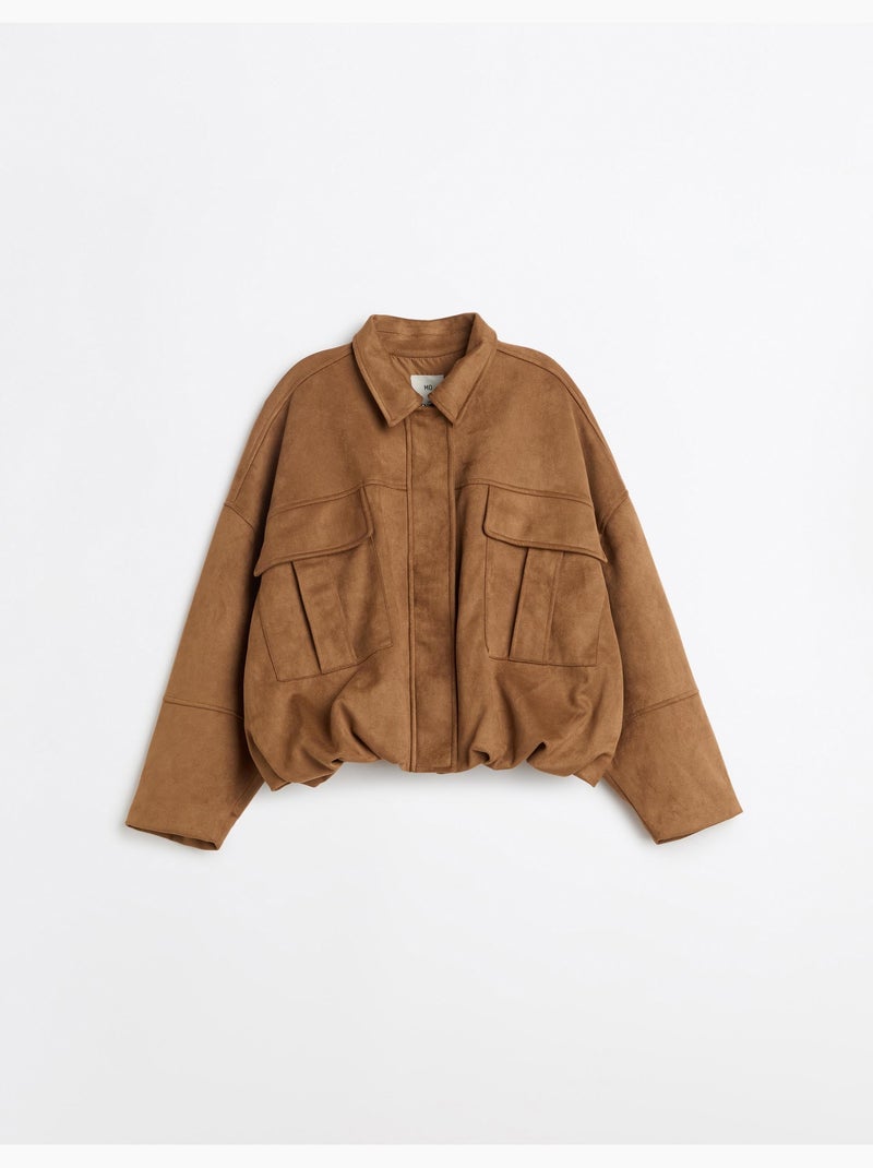 Giacca effetto camoscio, mo fashion Beige - Kiabi