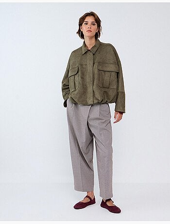 Giacca effetto camoscio, mo fashion