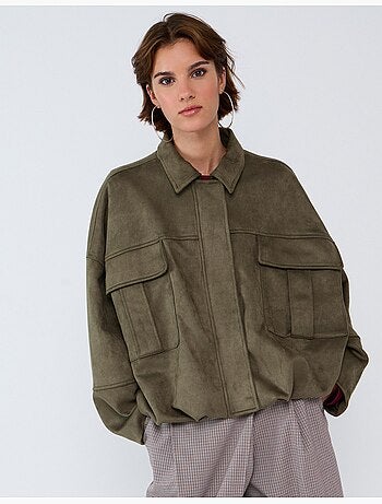 Giacca effetto camoscio, mo fashion