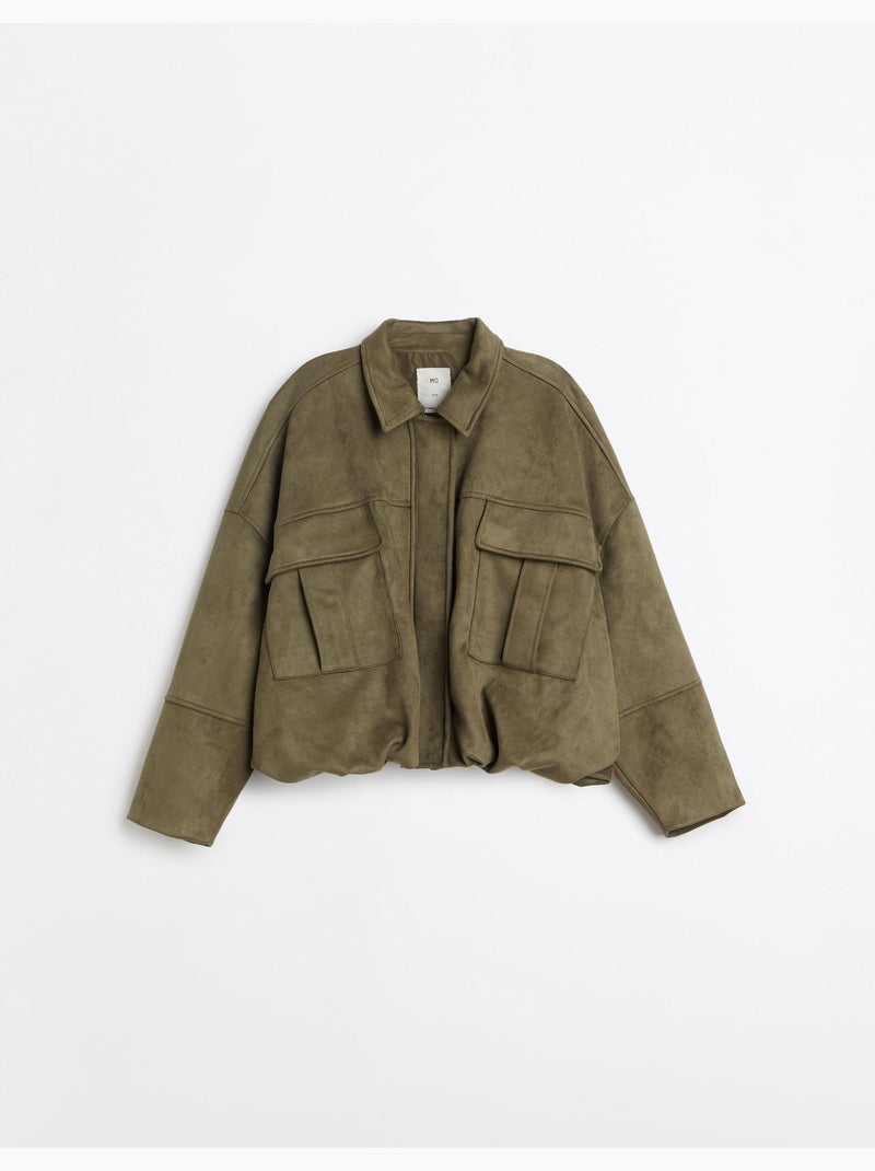 Giacca effetto camoscio, mo fashion Verde - Kiabi