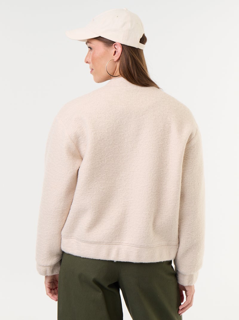 Giacca effetto lana Beige - Kiabi