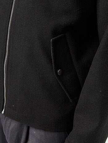 Giacca effetto lana con collo a camicia