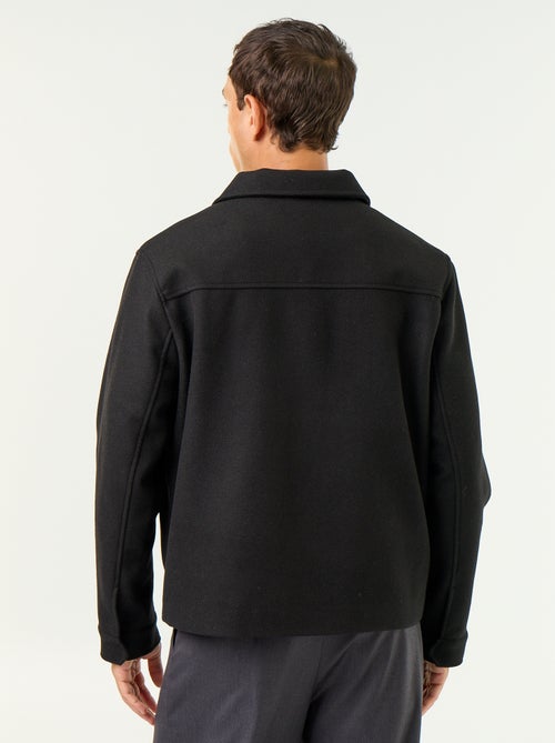 Giacca effetto lana con collo a camicia - Kiabi Giacca effetto lana con collo a camicia - Kiabi