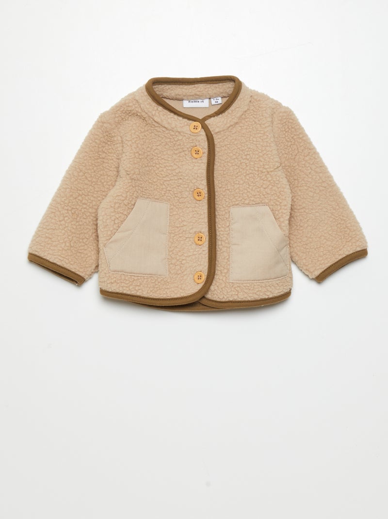 Giacca effetto montone BEIGE - Kiabi