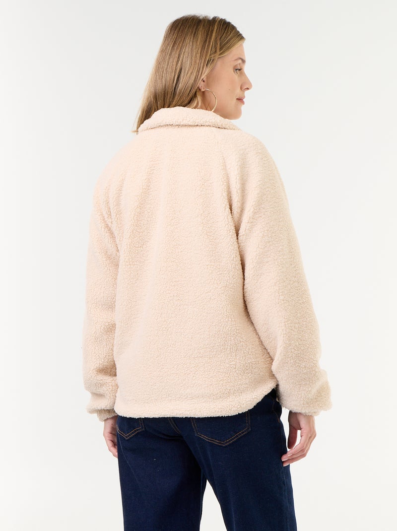 Giacca effetto montone per maternità e portage Beige - Kiabi