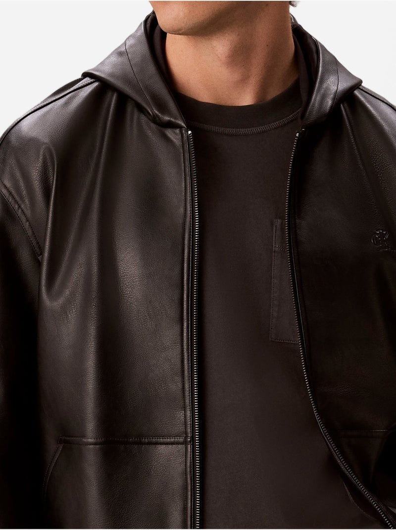 Giacca effetto pelle - calvin klein Nero Nero - Kiabi