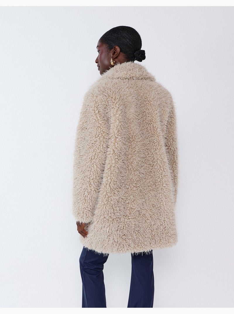 Giacca effetto pelliccia, mo fashion Beige - Kiabi